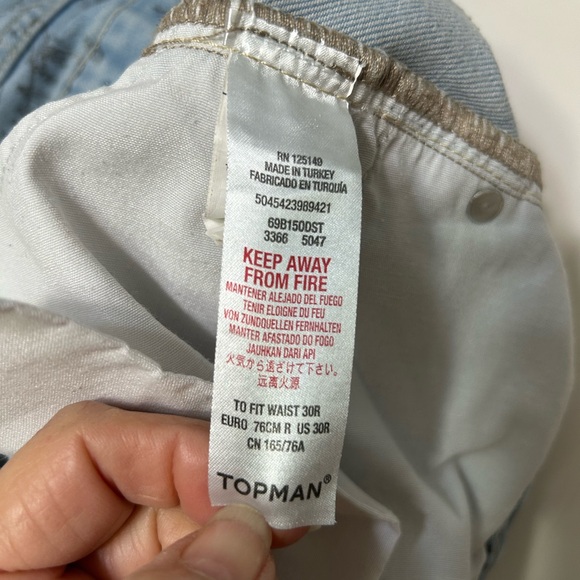 TOPMAN MENS stretch skinny  graffiti jeans size 30 R - Picture 4 of 8